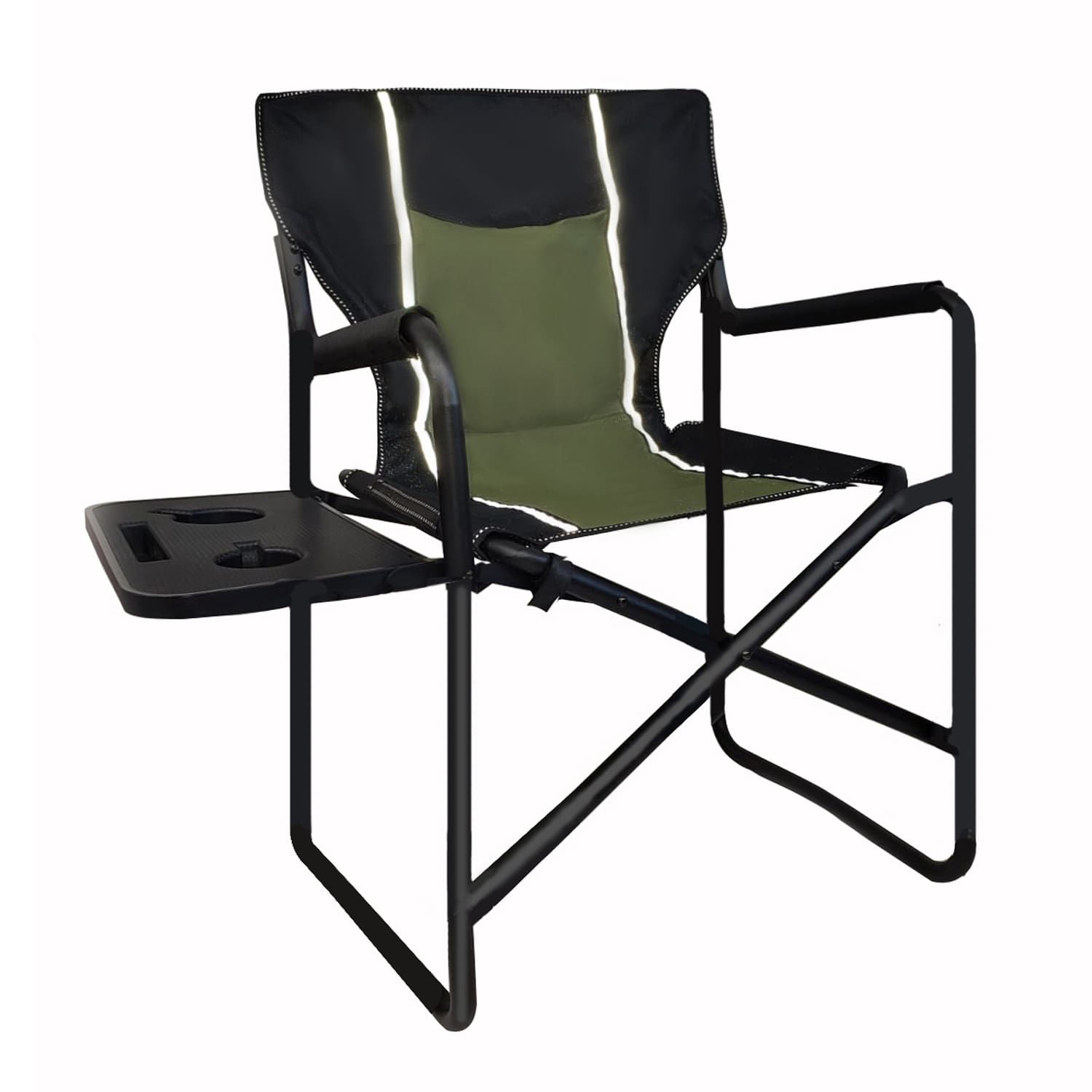 Orcamp Katlanabilir Lüks Sandalye Yan Sehpalı Haki