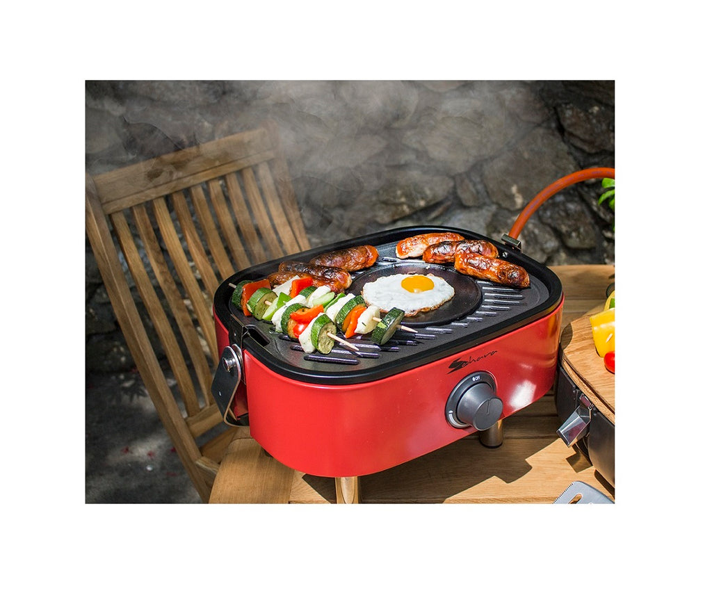 Portatif Mini Barbekü - Kırmızı - Kampora