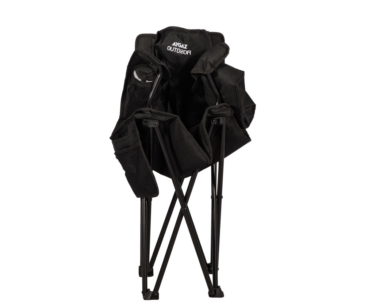 ÇELİK KATLANIR KAMP SANDALYE – Siyah - Kampora