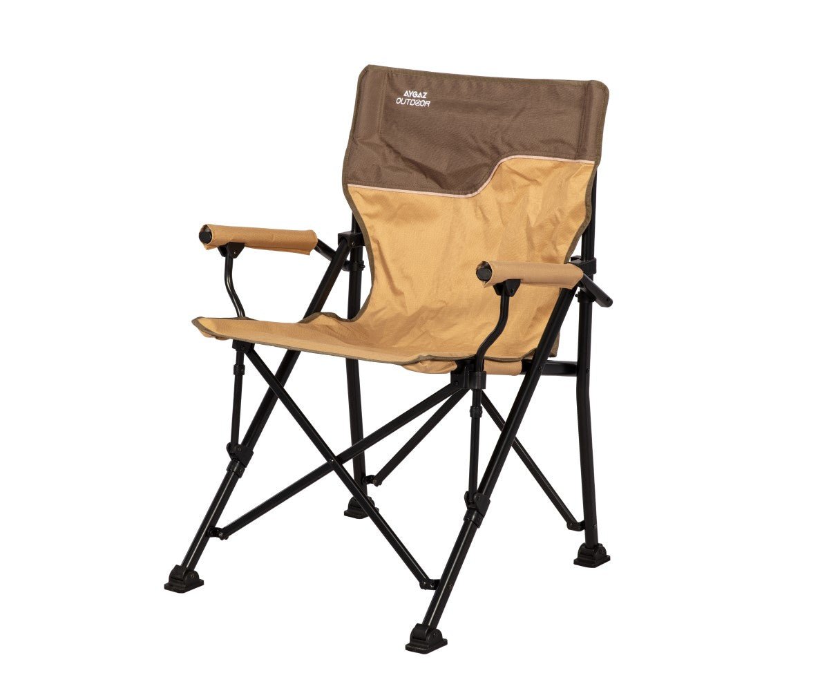 ÇELİK KATLANIR KAMP SANDALYESİ - PVC Kumaş Kaplı Kolçaklar, Taşıma Çantası - Kampora