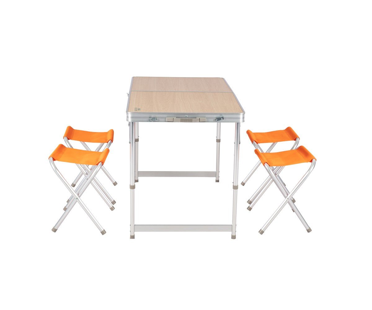 KATLANIR KAMP MASASI VE TABURE SETİ - Kampora