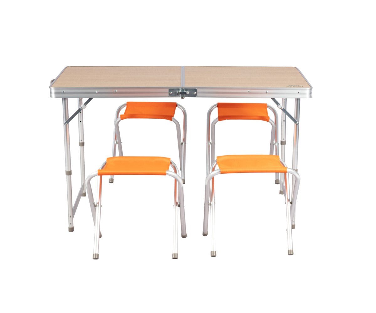 KATLANIR KAMP MASASI VE TABURE SETİ - Kampora