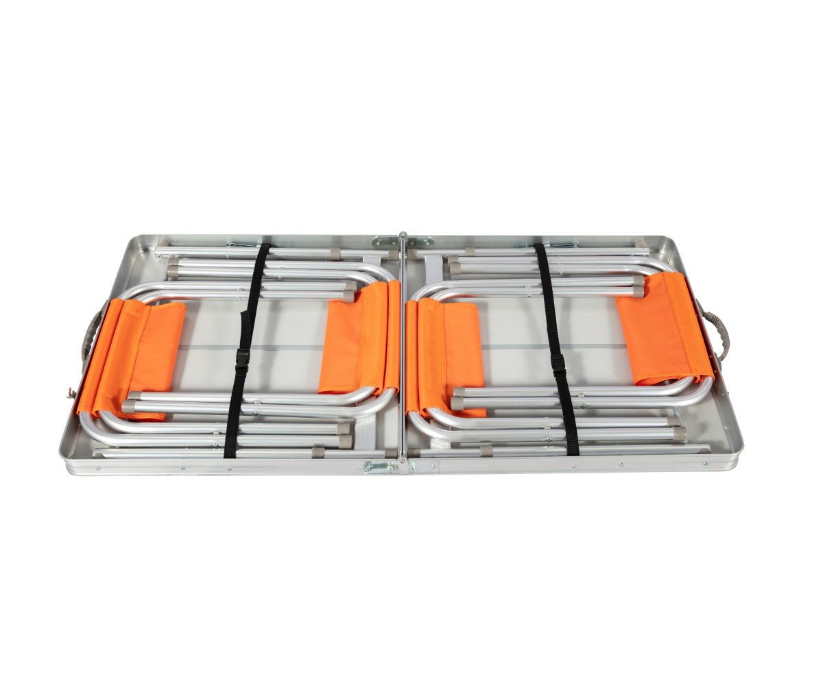 KATLANIR KAMP MASASI VE TABURE SETİ - Kampora