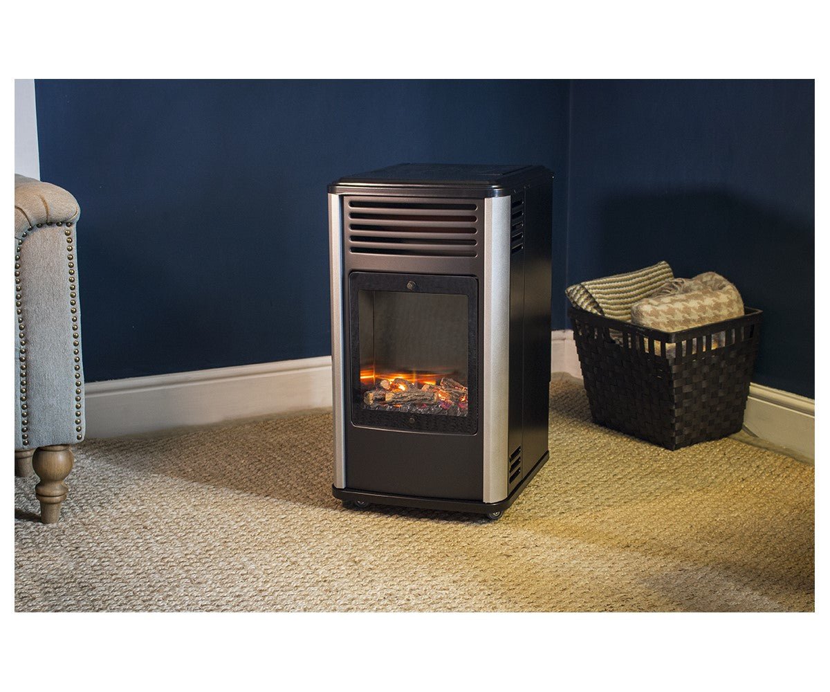 Manhattan İç Mekan Isıtıcı - Seramik Odun Seti Hediyeli - Kampora