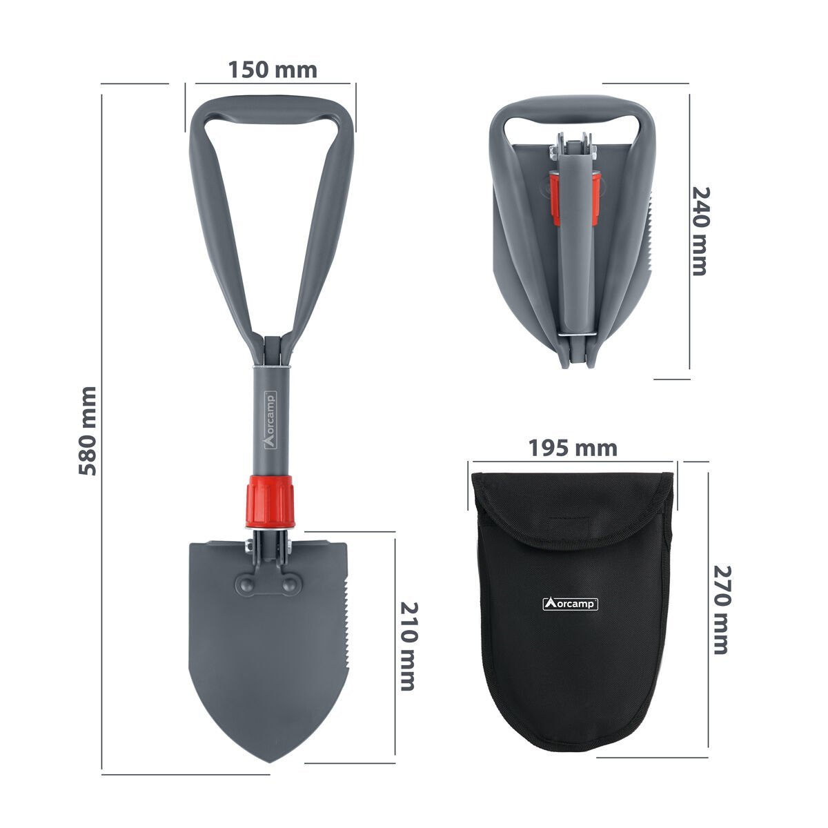Terra XL Katlanır Kazma & Kürek Seti