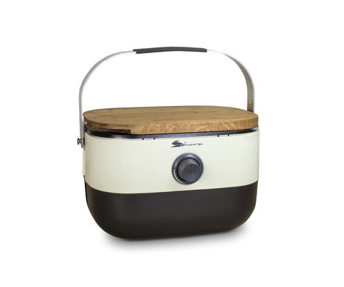 Portatif Mini Barbekü - Krem - Kampora